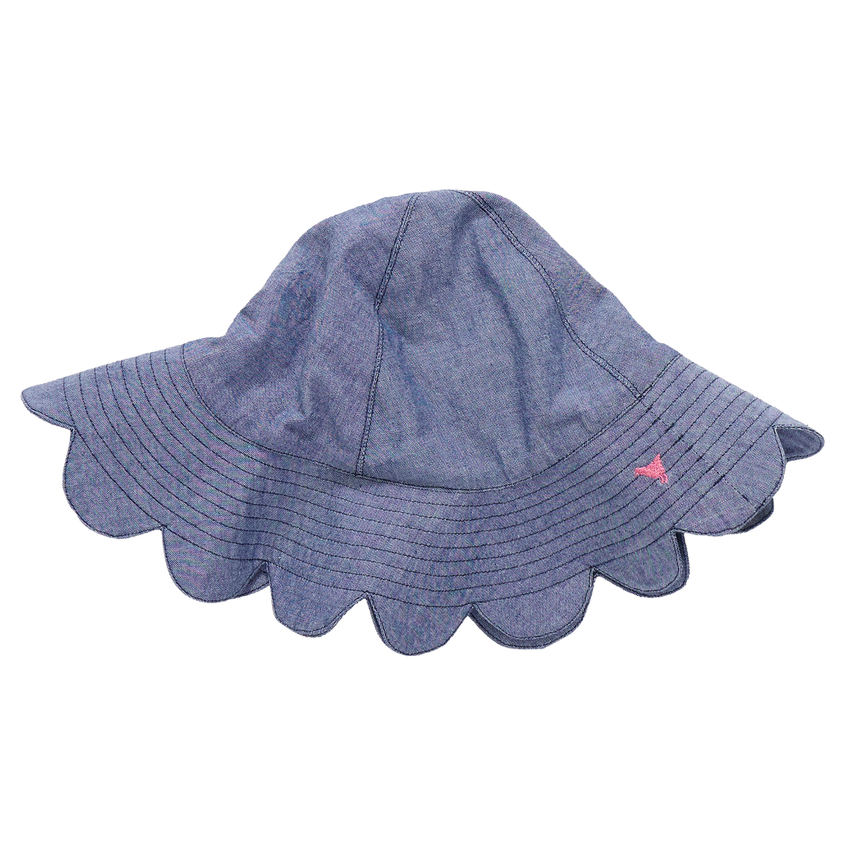 Baby Girls Scallop Sun hat - Chambray