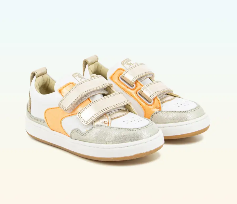 Easy Velcro Sneaker - White/Orange
