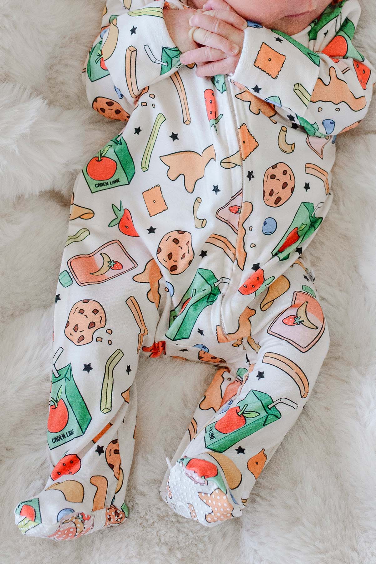 Bamboo Zipper Footie | Snack Attack