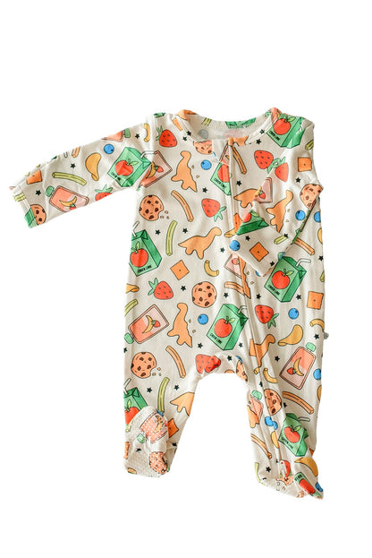 Bamboo Zipper Footie | Snack Attack