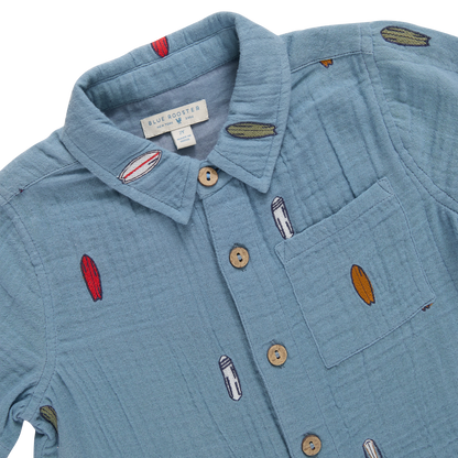 Boys Jack Shirt - Surfboard Embroidery