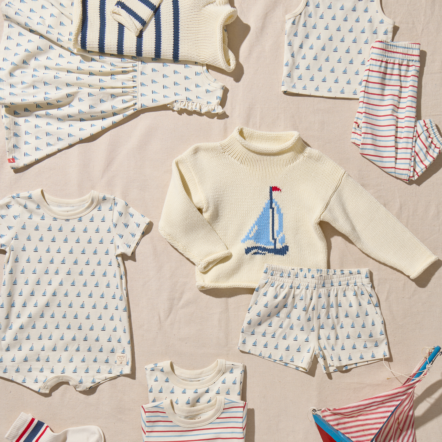 Adventure T-Shirt - Red and Blue Mini Stripe