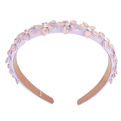 Crystal Flower Headband - Lavendar