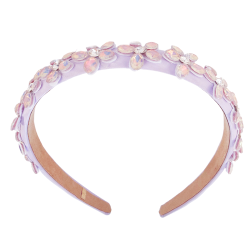 Crystal Flower Headband - Lavendar
