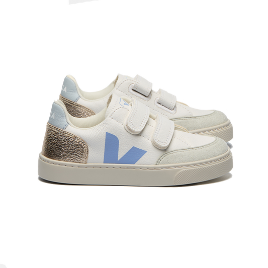 V-12 Velcro Leather - Extra White Multico Olympe