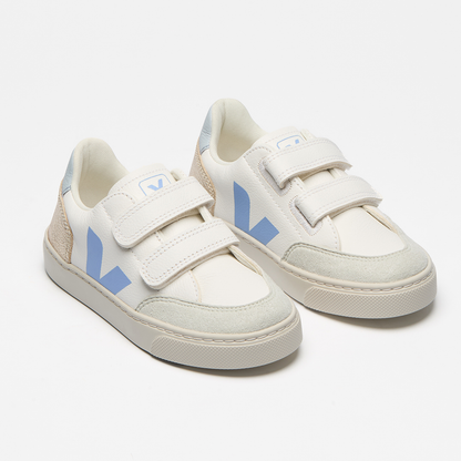 V-12 Velcro Leather - Extra White Multico Olympe