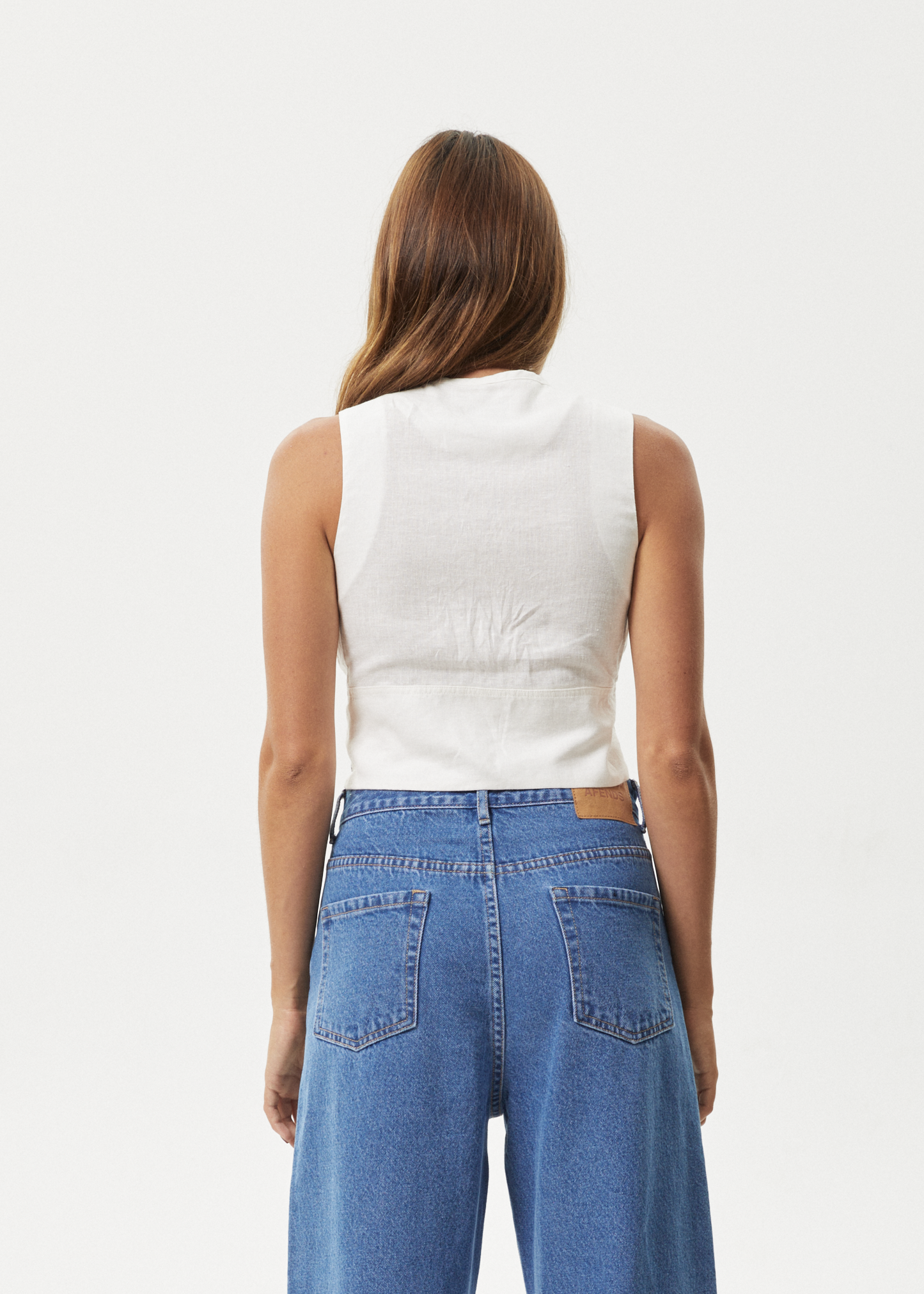 AFENDS Womens Lilo - Button Up Top - Natural