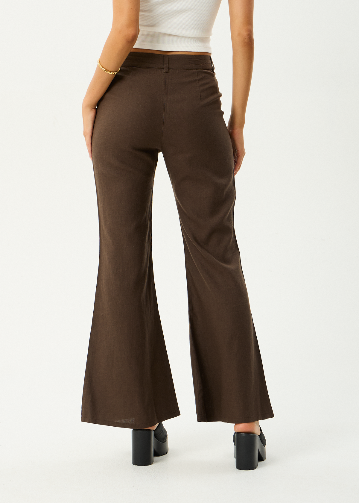 AFENDS Womens Birkin - Flares - Coffee