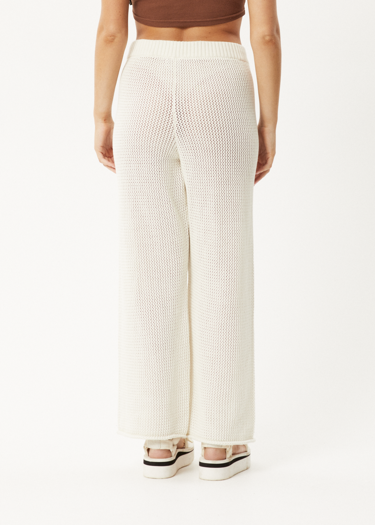 AFENDS Womens Ryder - Knit Pant - White