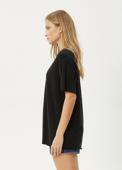 AFENDS Womens Slay - Oversized Tee - Black