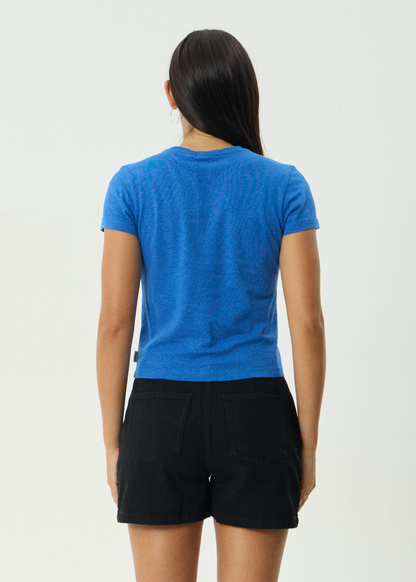 AFENDS Womens Carmen - Baby Tee - Marina