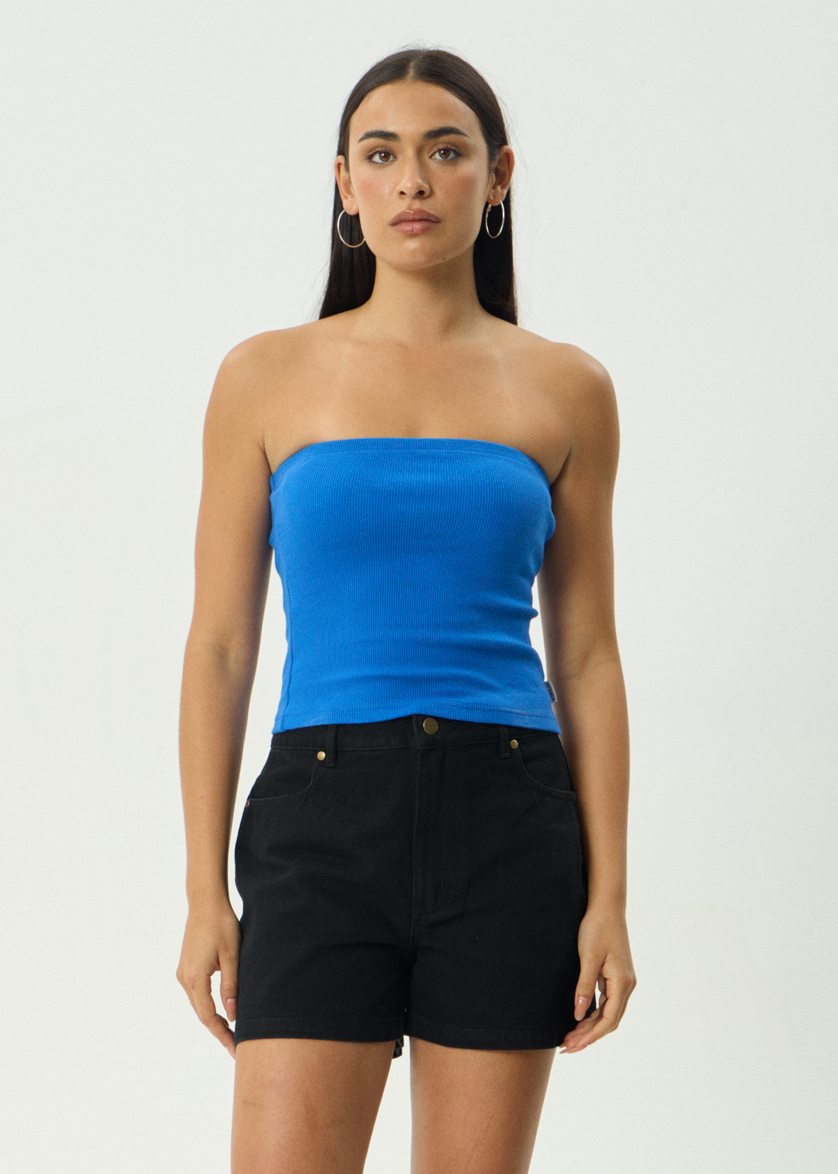 AFENDS Womens Jamie - Rib Tube Top - Marina