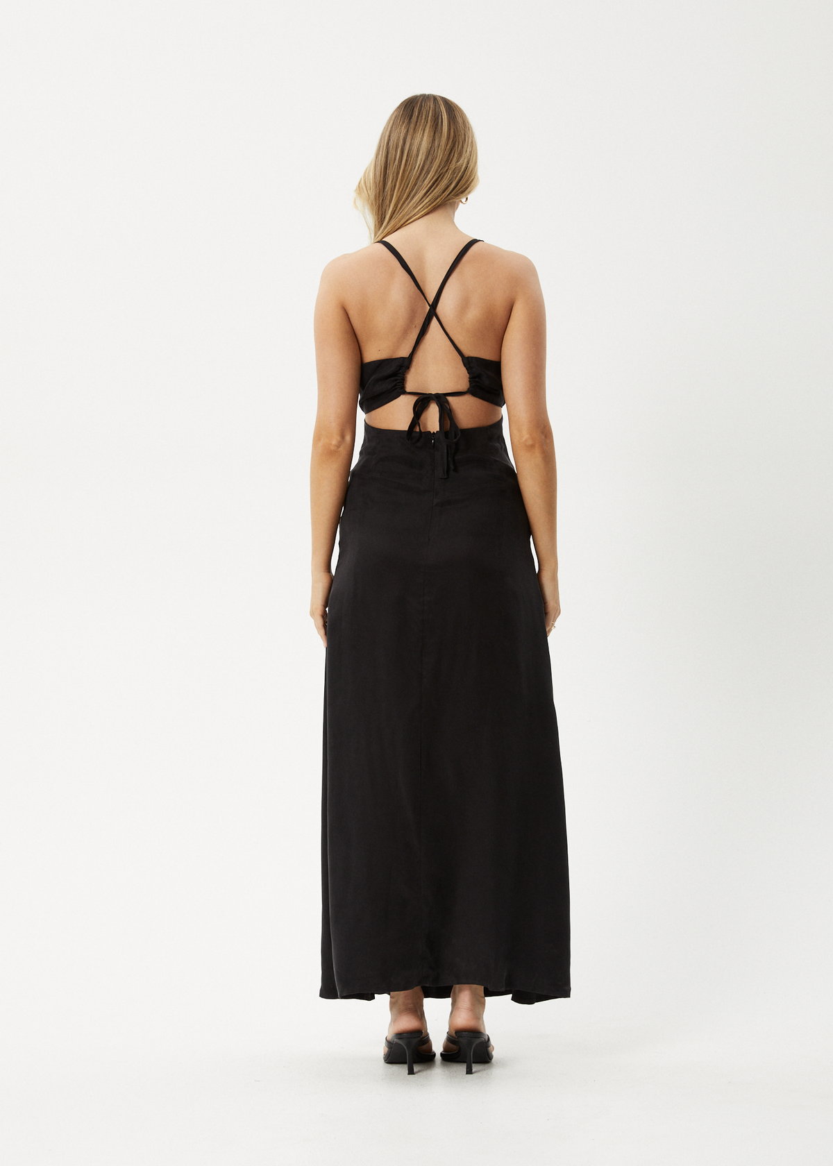 AFENDS Womens Grace - Cupro Maxi Dress - Black