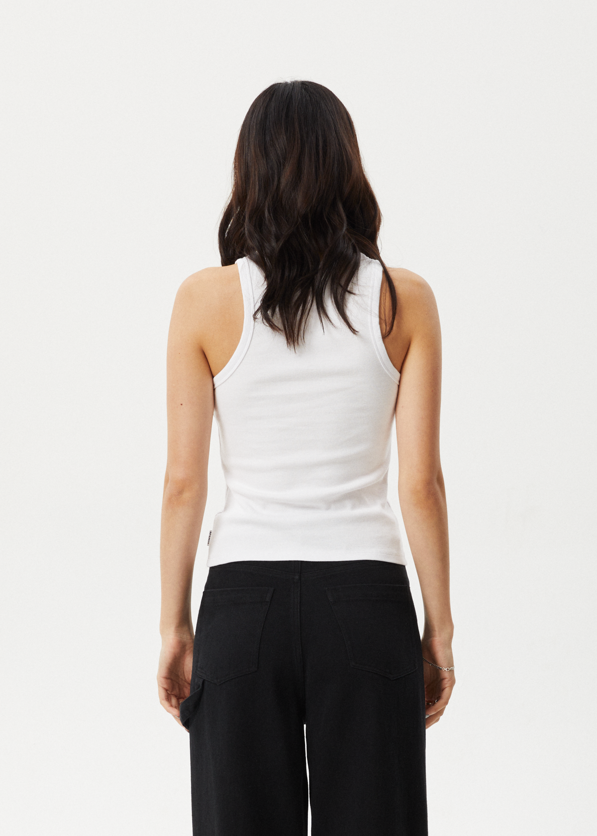 AFENDS Womens Notice - Rib Singlet - White