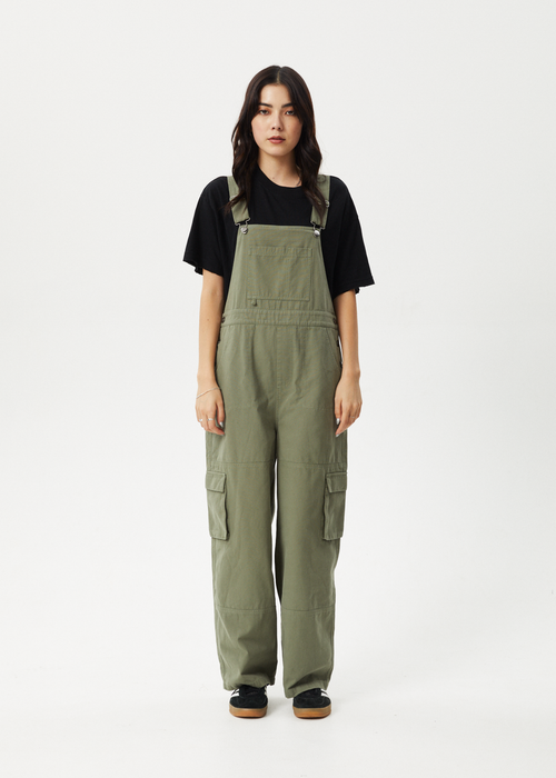 AFENDS Womens Fraser - Utility Overall - Olive
