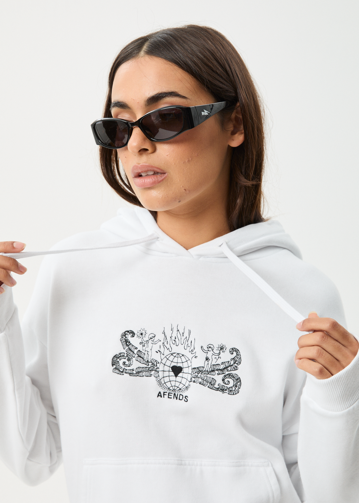 AFENDS Womens Bonfire - Hoodie - White