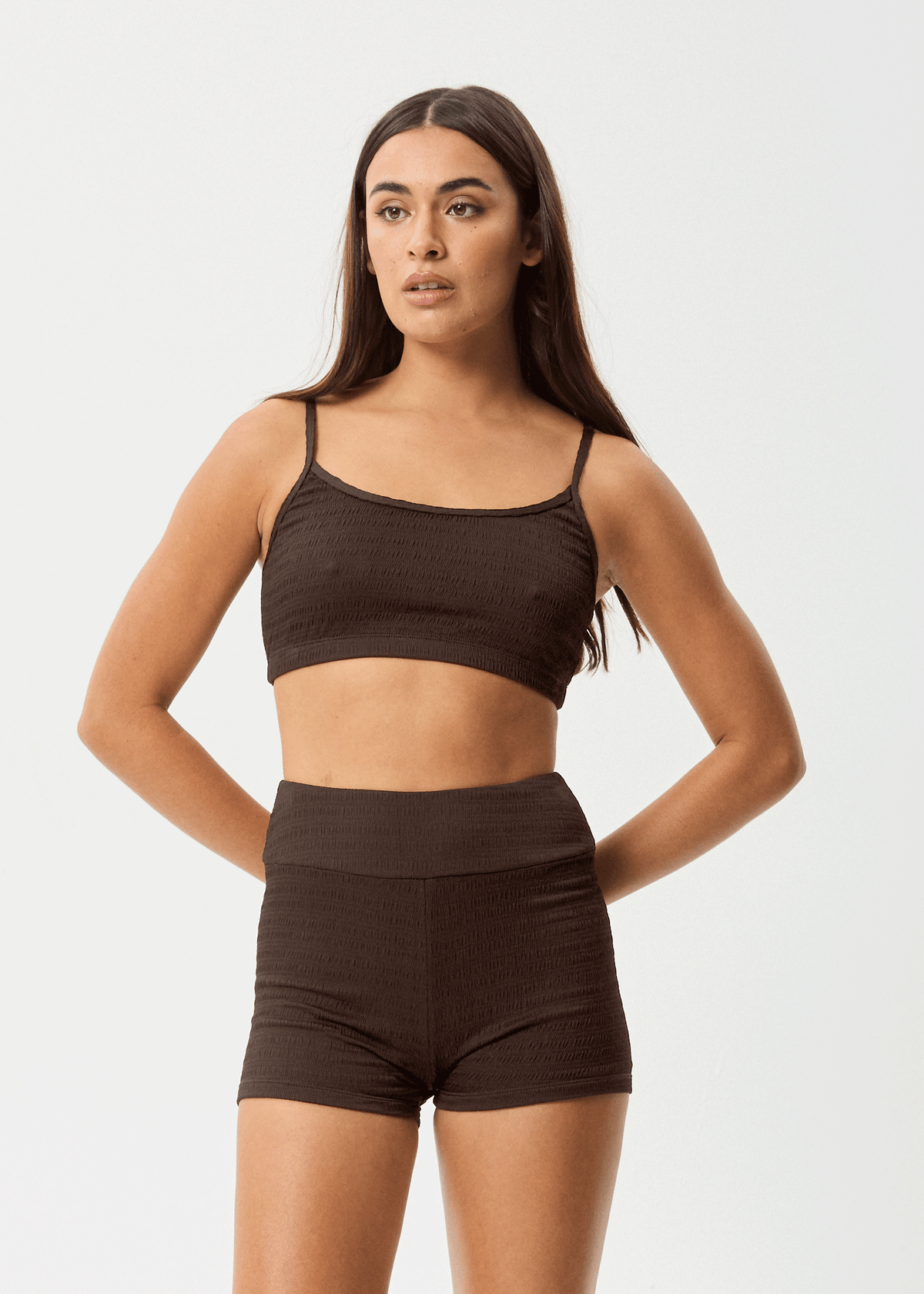 AFENDS Womens Cleo - Bikini Top - Coffee