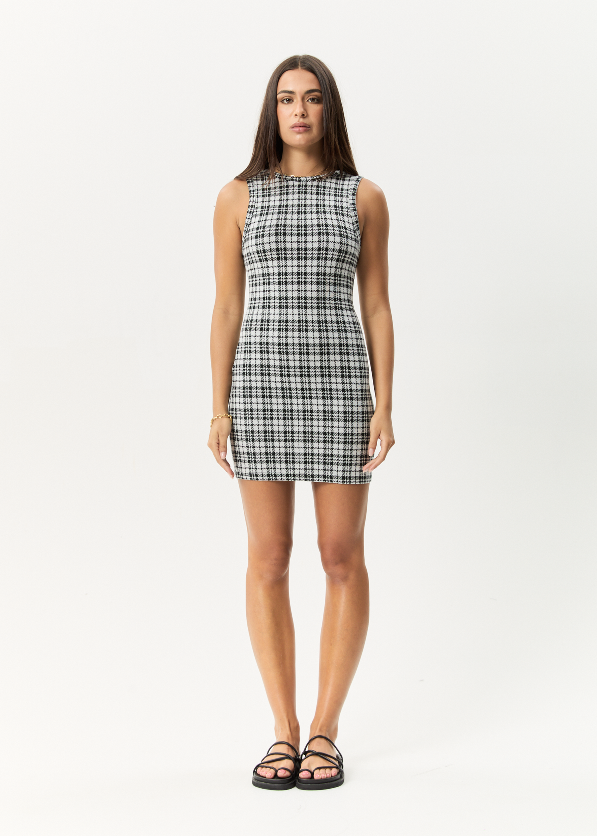 AFENDS Womens Blair - Mini Dress - Black / White