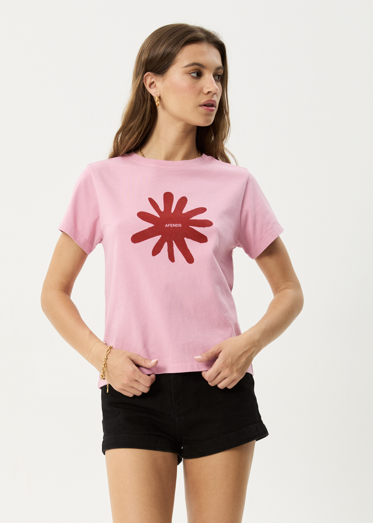 AFENDS Womens Nessa - Regular Tee - Marrakesh