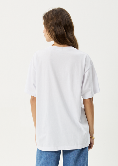 AFENDS Womens Cygnet - Oversized Tee - White