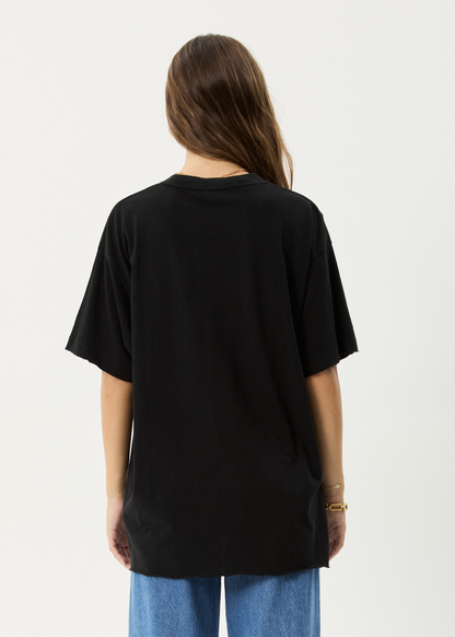 AFENDS Womens Wildflower - Oversized Tee - Black