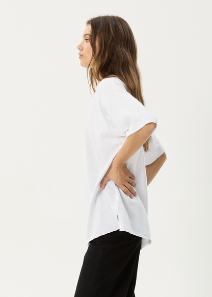 AFENDS Womens Wildflower - Oversized Tee - White