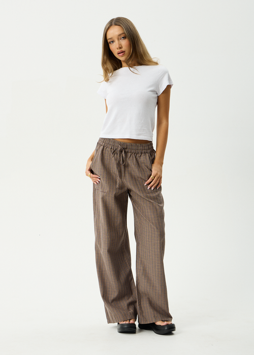 AFENDS Womens Hometown - Pant - Coffee
