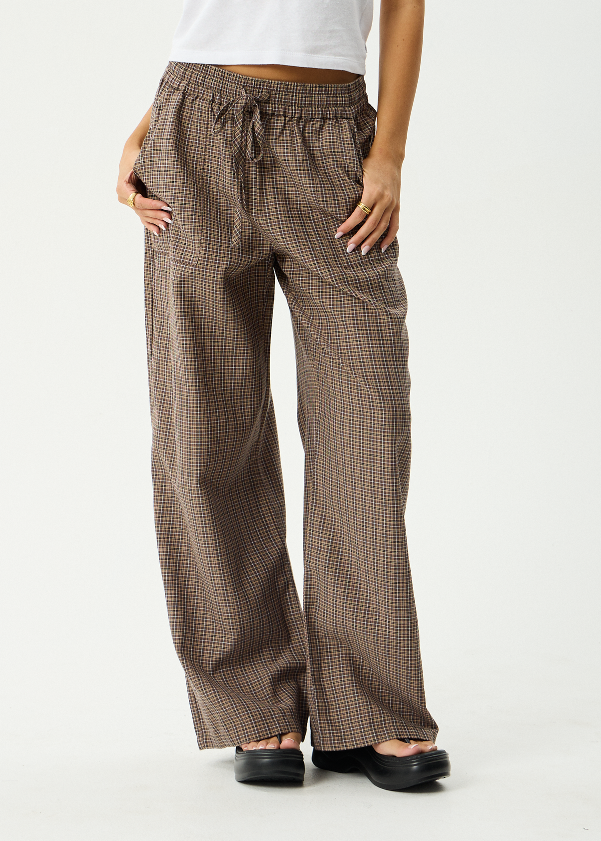 AFENDS Womens Hometown - Pant - Coffee