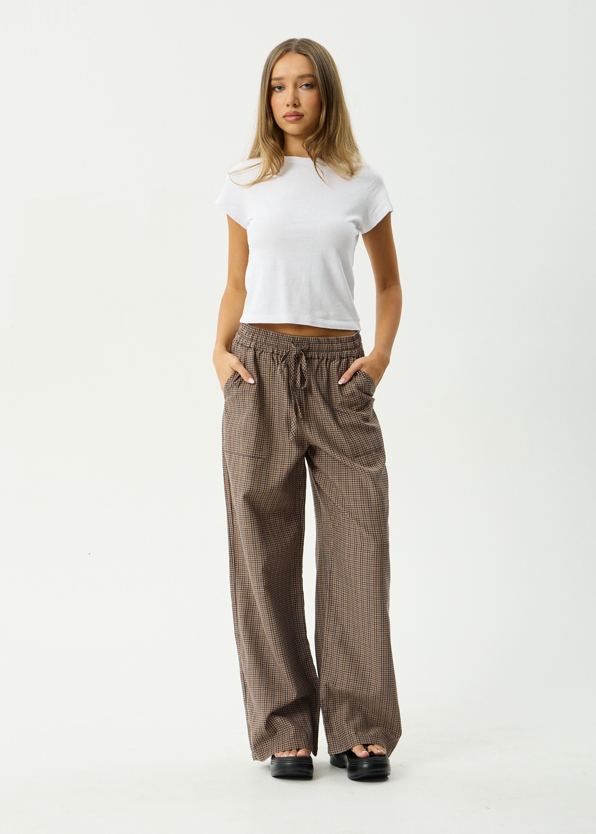 AFENDS Womens Hometown - Pant - Coffee