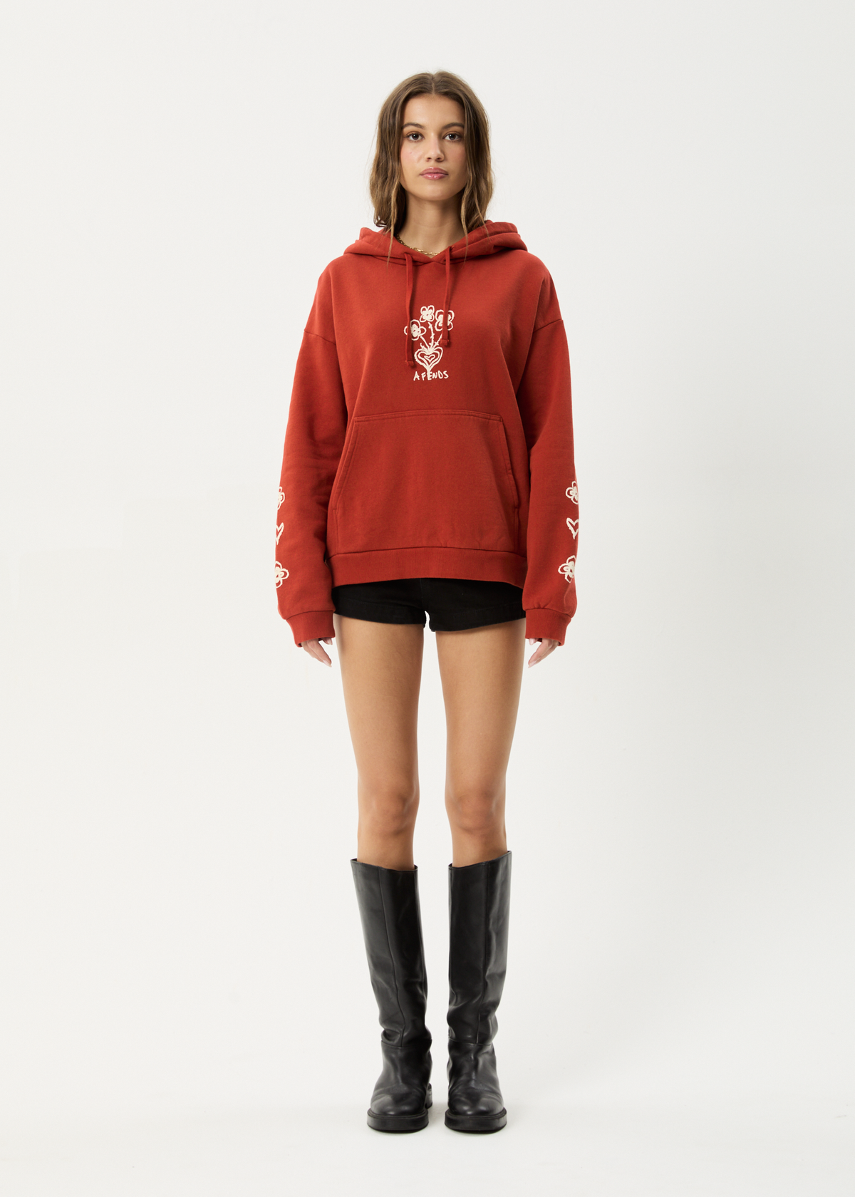 AFENDS Womens Maisie - Hoodie - Red Rum