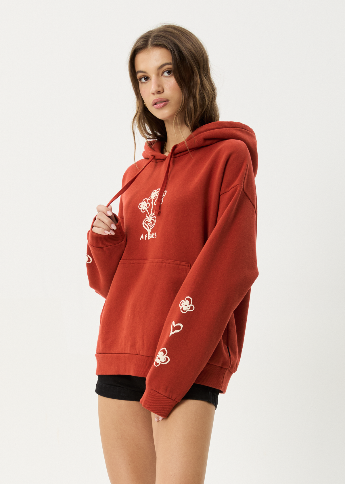 AFENDS Womens Maisie - Hoodie - Red Rum