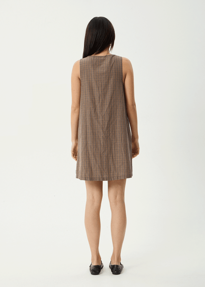 AFENDS Womens Hometown Michi - Mini Dress - Coffee