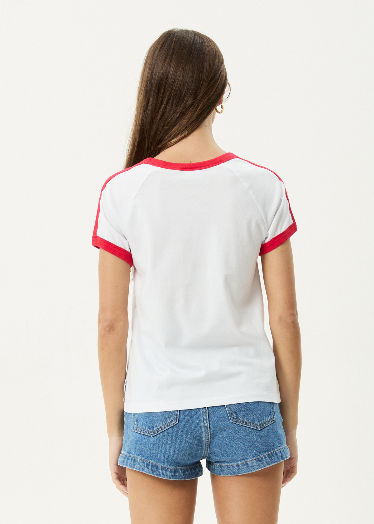 AFENDS Womens Catch And Release - Raglan Tee - White