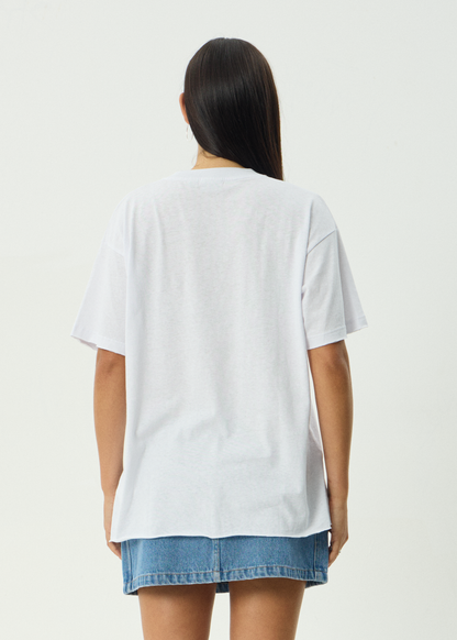 AFENDS Womens Open Up - Oversized Tee - White