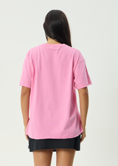 AFENDS Womens Amalfi - Oversized Tee - Pink
