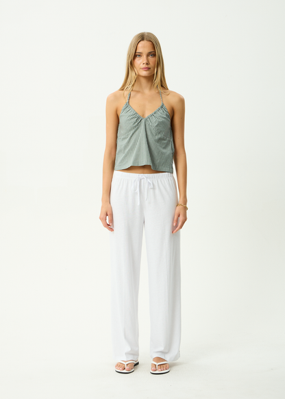 AFENDS Womens Pinned - Halter Top - Sycamore Stripe
