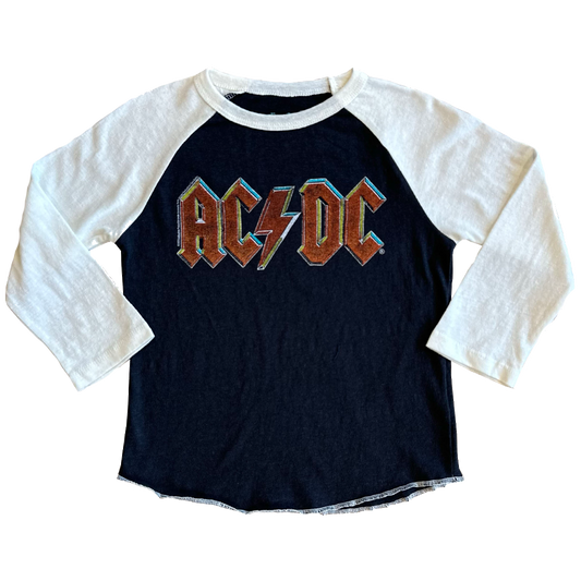 AC/DC Long Sleeve Raglan Tee - Vintage Black