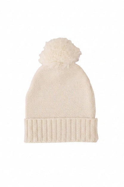 Knit Baby Pom Pom Beanie | Ash