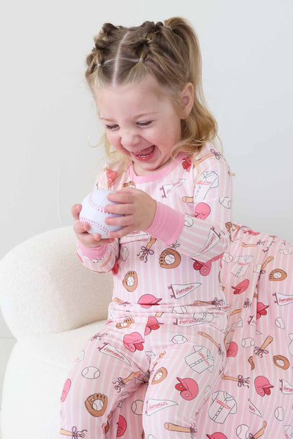 Ballpark Babes Two Piece Pajama Set