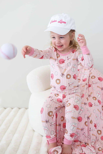 Ballpark Babes Two Piece Pajama Set