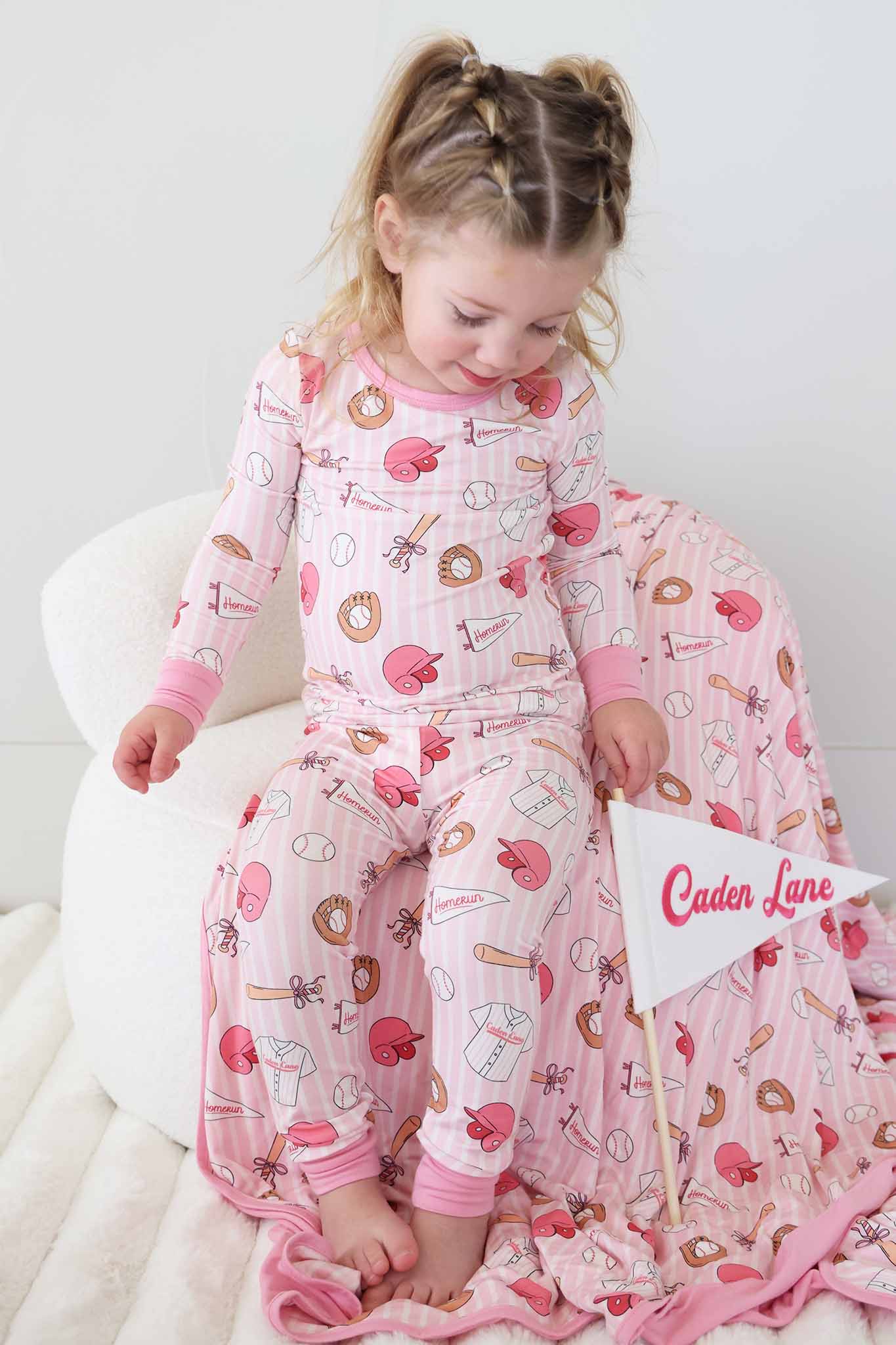 Ballpark Babes Two Piece Pajama Set