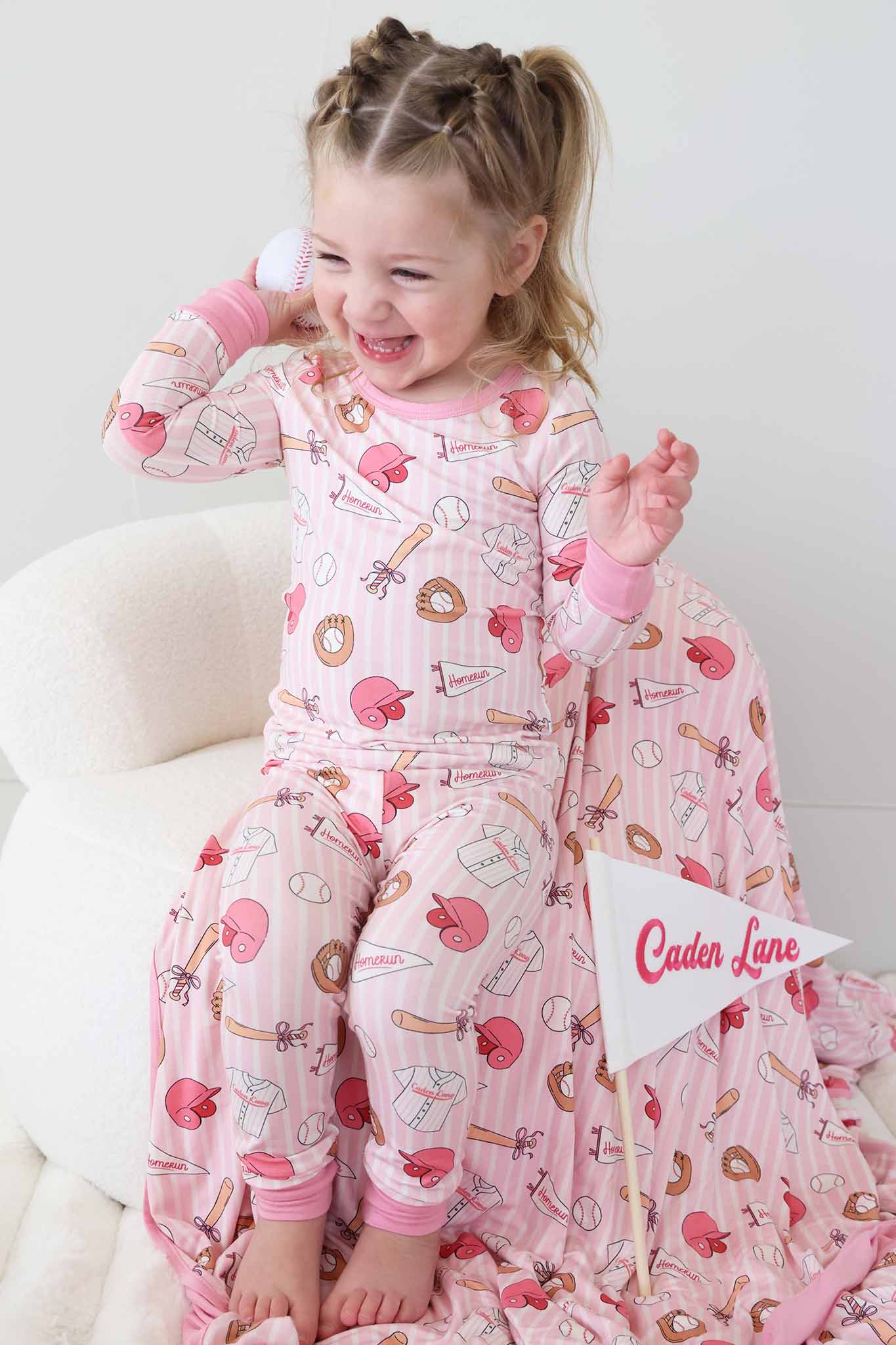 Ballpark Babes Two Piece Pajama Set