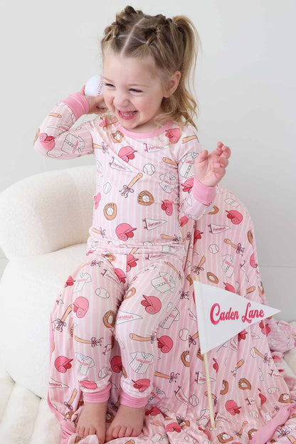 Ballpark Babes Two Piece Pajama Set