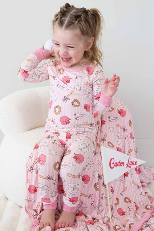 Ballpark Babes Two Piece Pajama Set