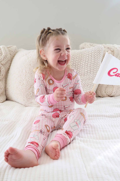 Ballpark Babes Two Piece Pajama Set