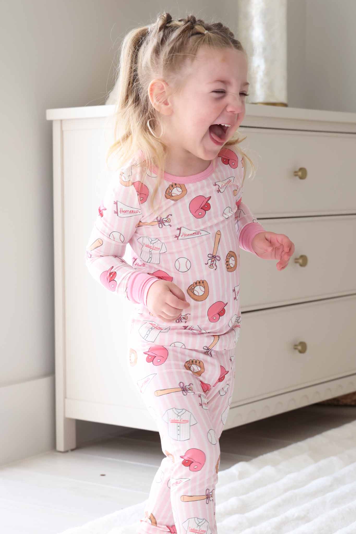 Ballpark Babes Two Piece Pajama Set