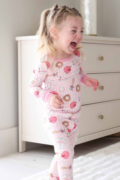 Ballpark Babes Two Piece Pajama Set