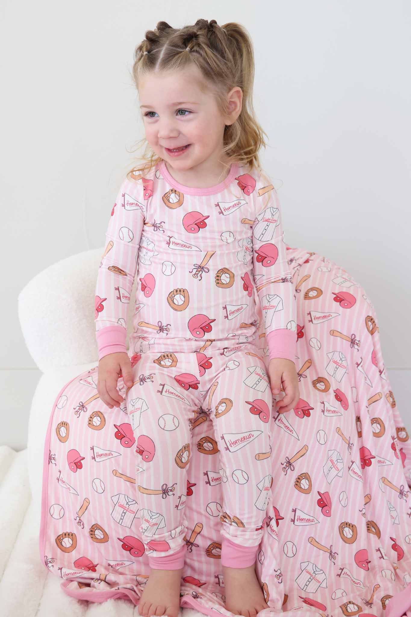 Ballpark Babes Two Piece Pajama Set