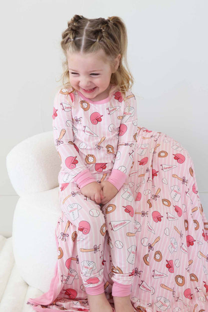 Ballpark Babes Two Piece Pajama Set