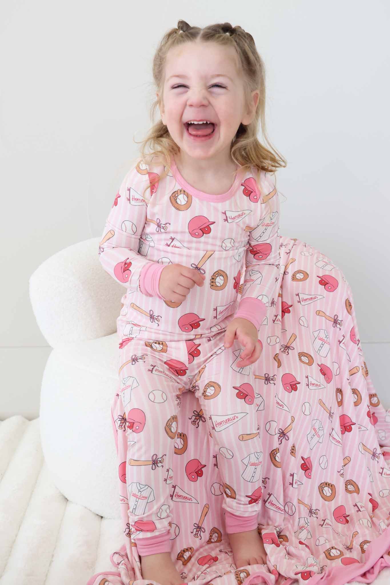 Ballpark Babes Two Piece Pajama Set
